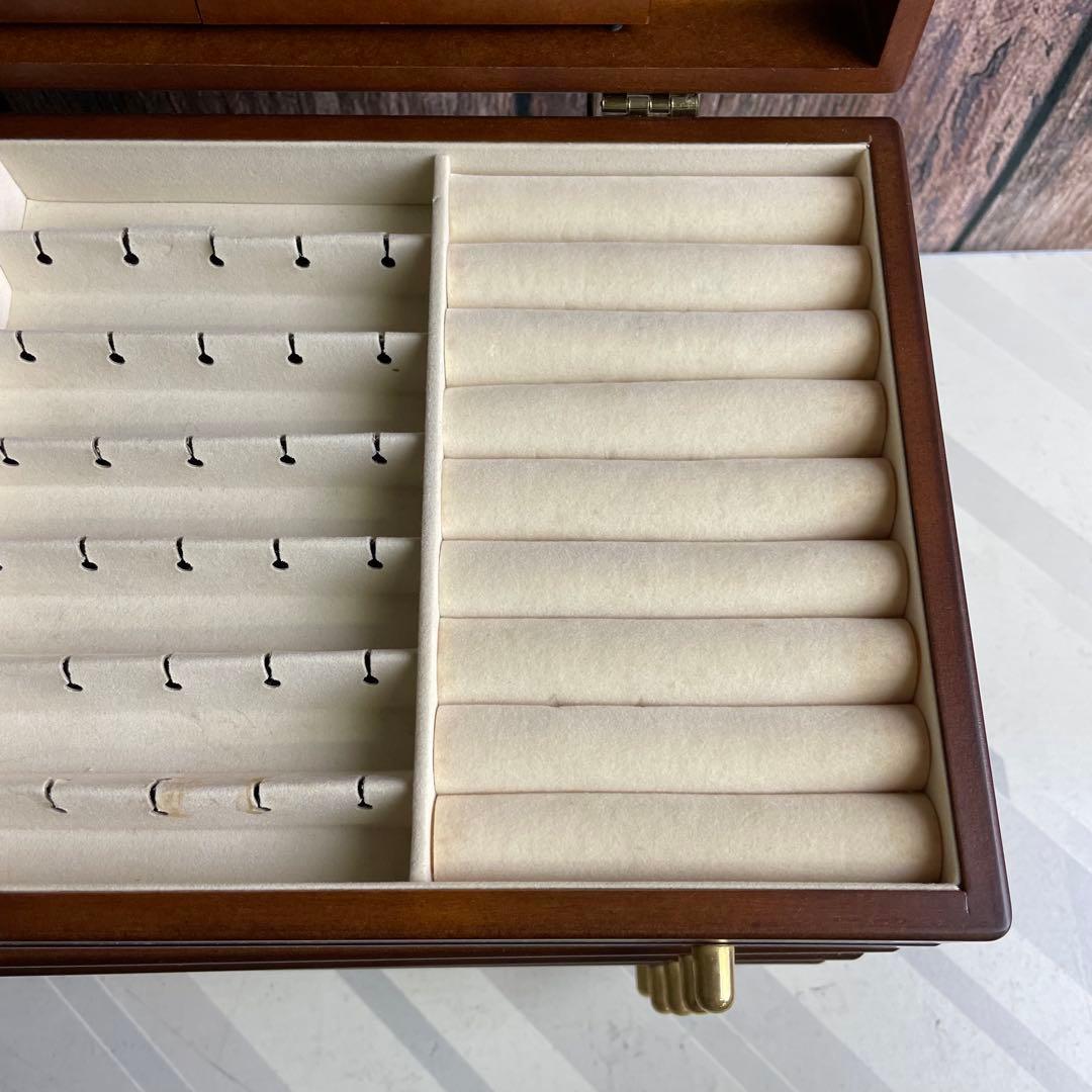 5段引出し ジュエリーボックス 3面鏡付き アクセサリーケース