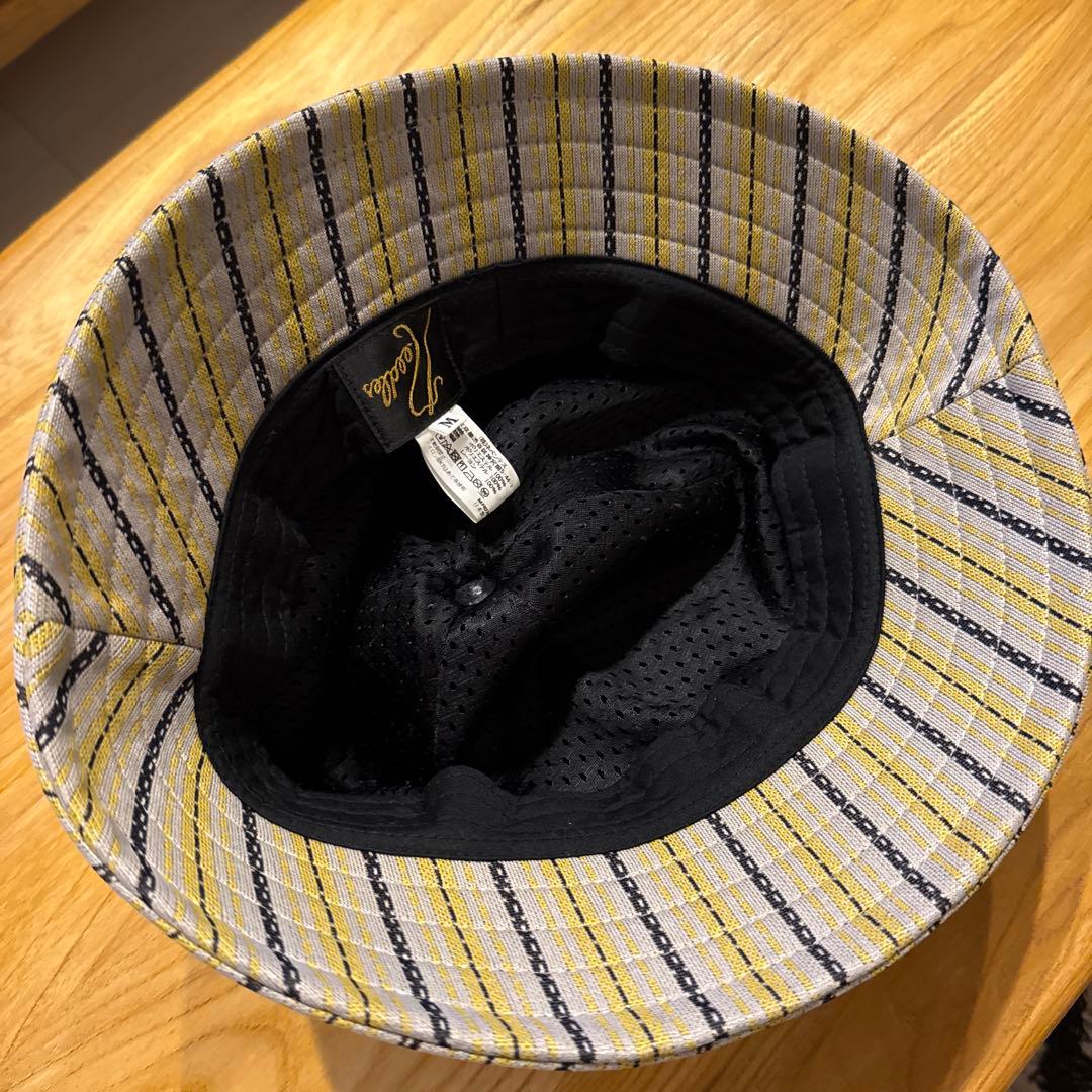 Needles バケットハット M イエロー ブラック ストライプ
