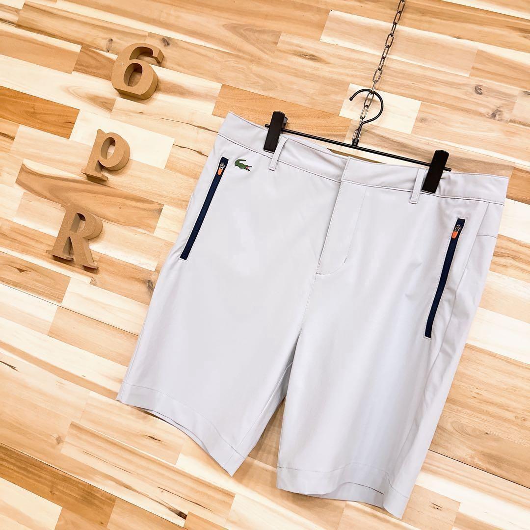 美品/廃番【ラコステ】ゴルフ ショーツ ハーフパンツ ショートパンツ グレー×紺