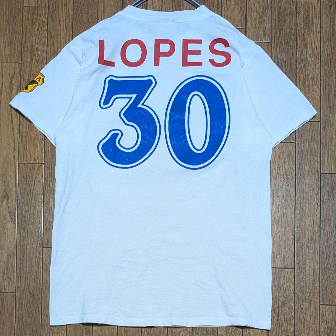 90s 日本製 サッカー日本代表　Ｔシャツ ロペスワグナー　Ｌサイズ　ホワイト