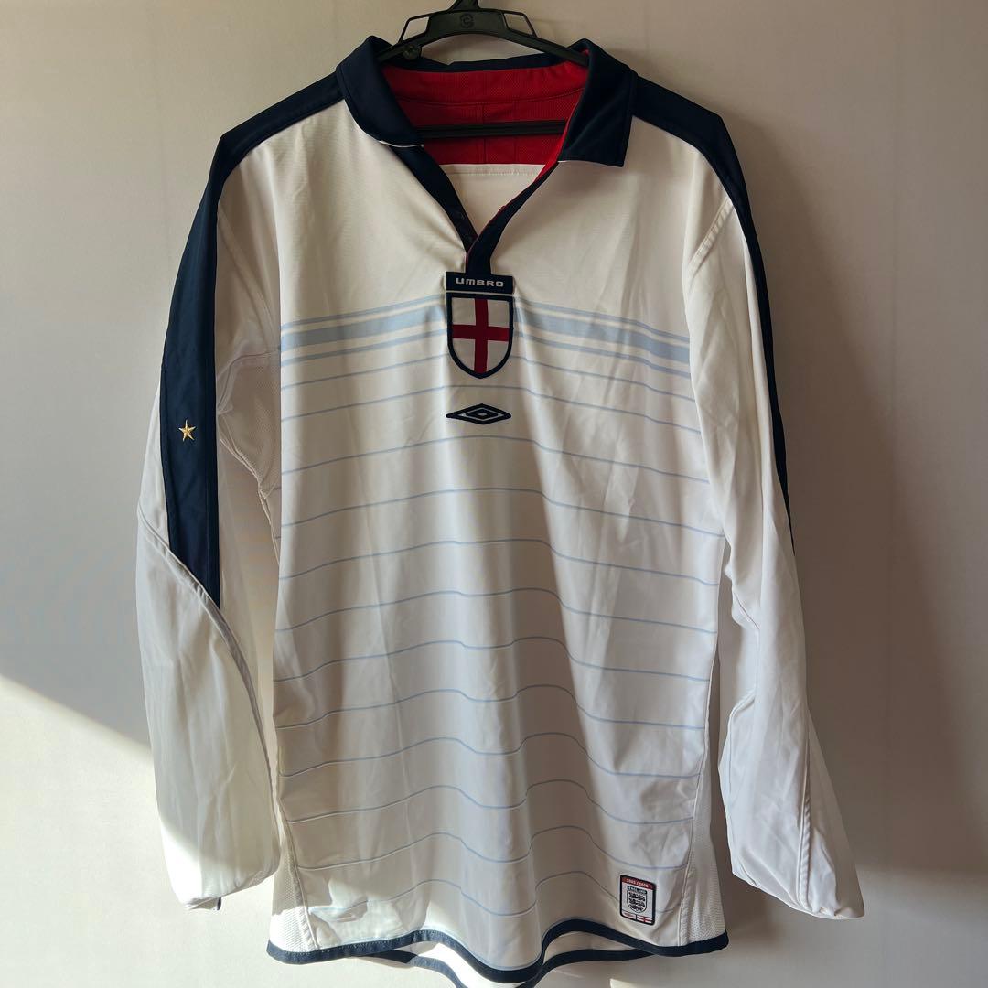 イングランド代表 Umbro 長袖シャツ ホワイト/レッド