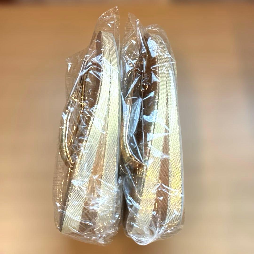 新品未使用品　草履バッグセット　和装バッグ　草履　和装履き物　佐賀錦