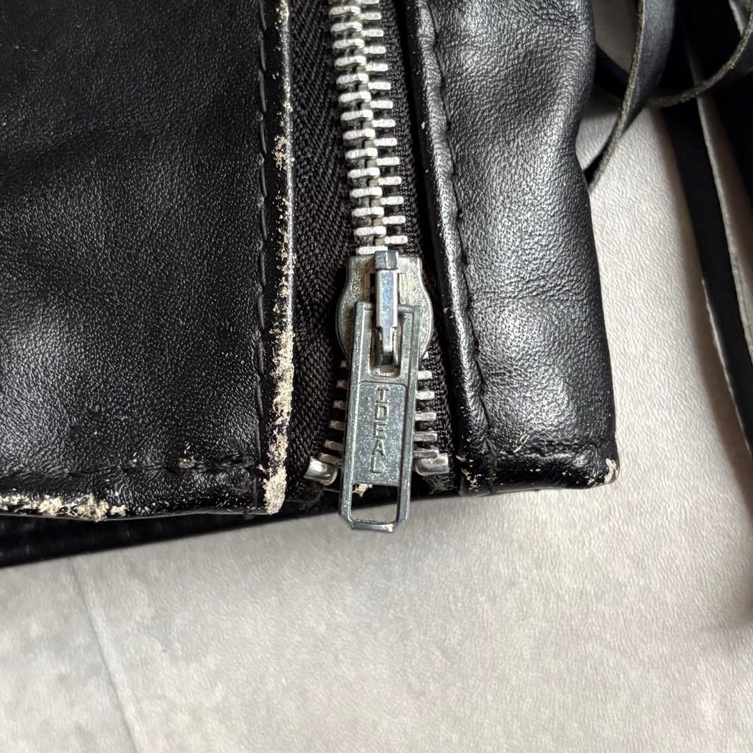 【90s schott】珍品　516 ライダース　フリンジ付き　usa製　本革