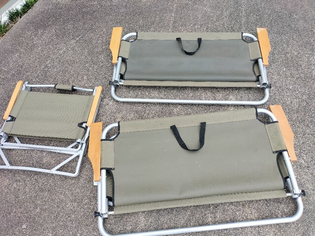 Coleman フォールディングベンチ2点　チェア1点 カーキ　3点セット