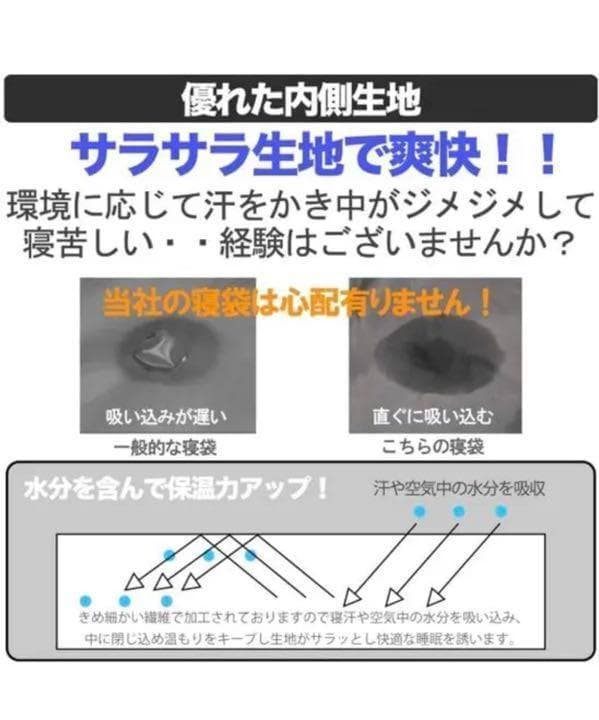 人工ダウン 迷彩　寝袋 シュラフ コンパクト収納 丸洗い  -15℃