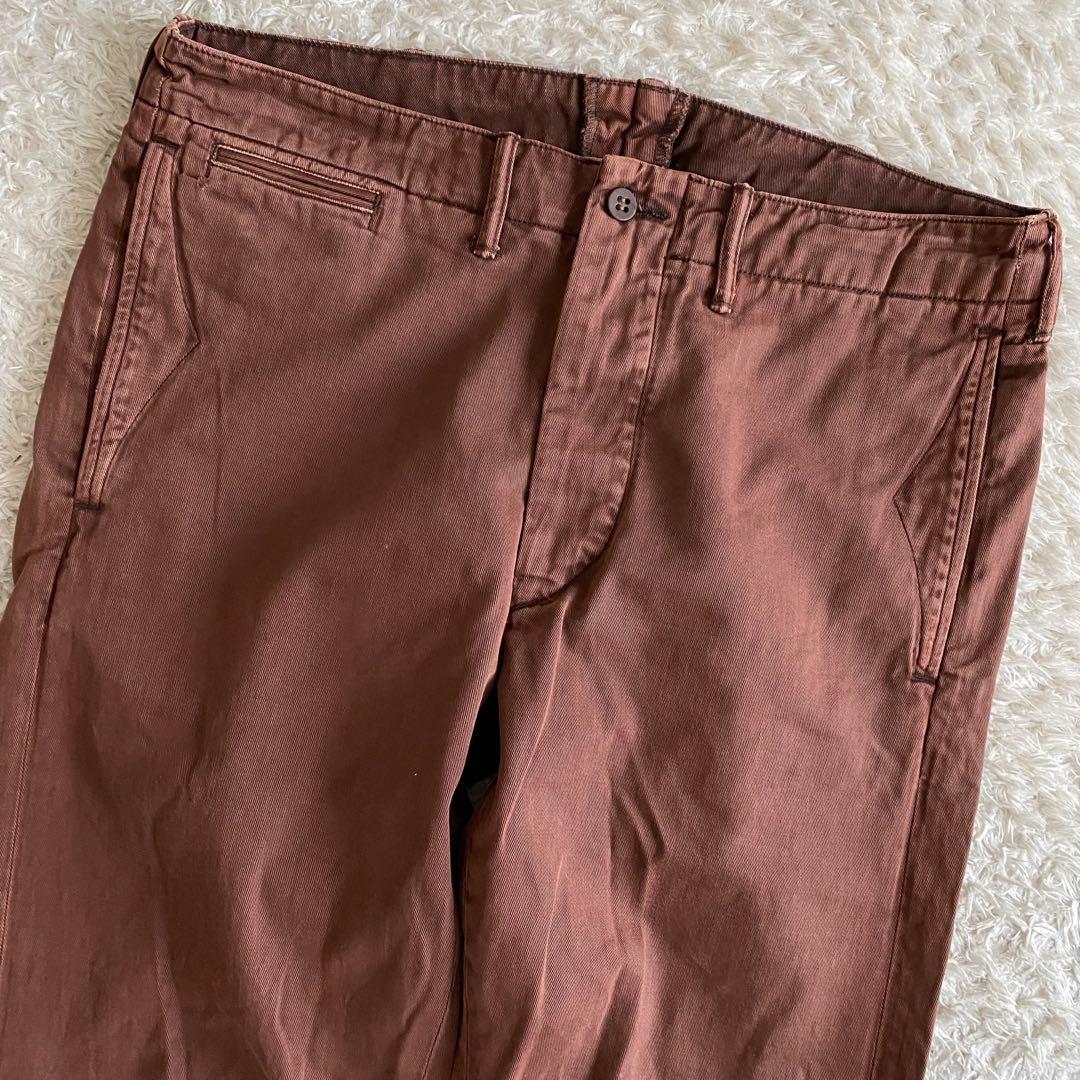 大戦モデル/W32 RRL M-41 ミリタリーパンツ ユニオンチケット 赤茶