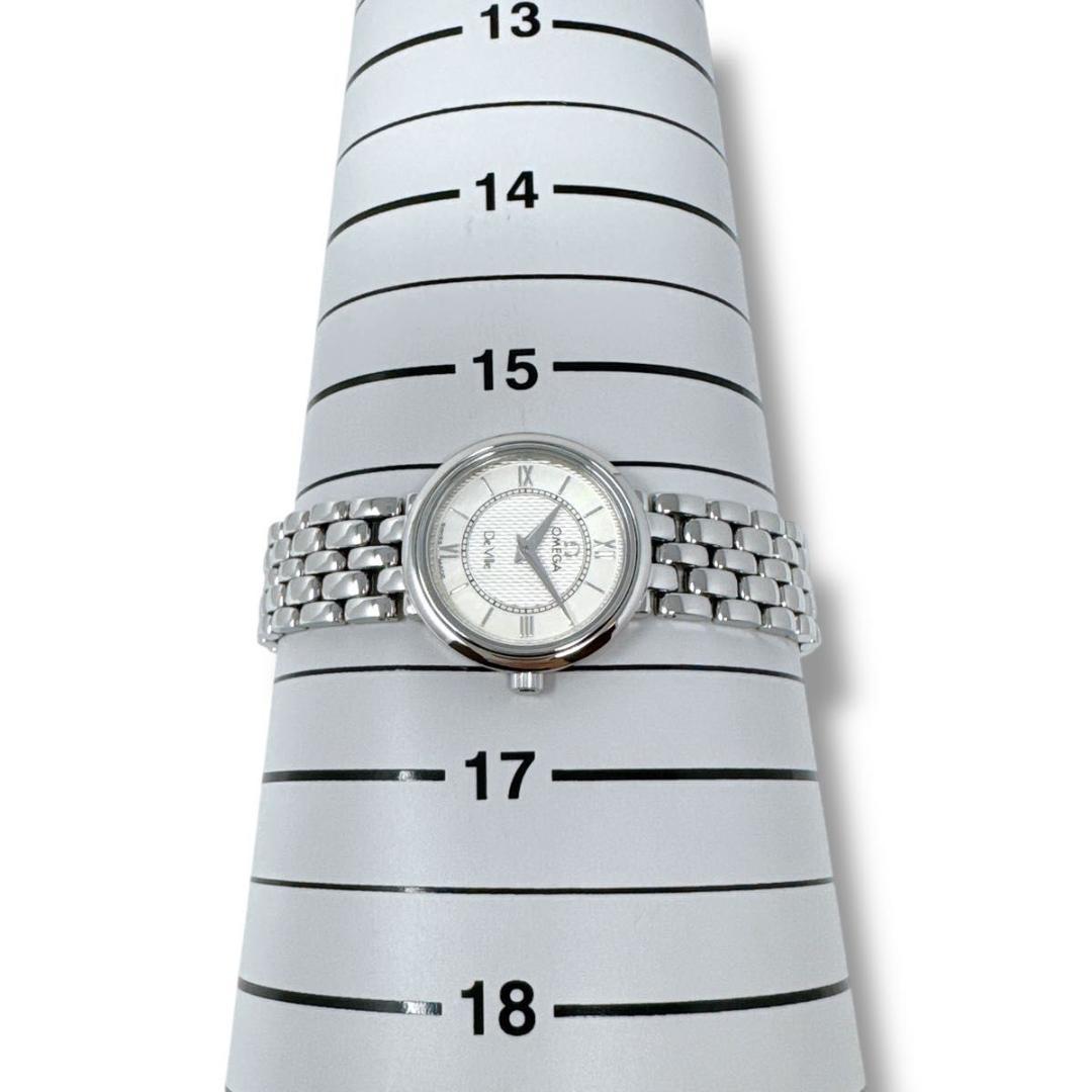 オメガ デビル プレステージ シルバー文字盤 レディース 腕時計 ブランド 美品