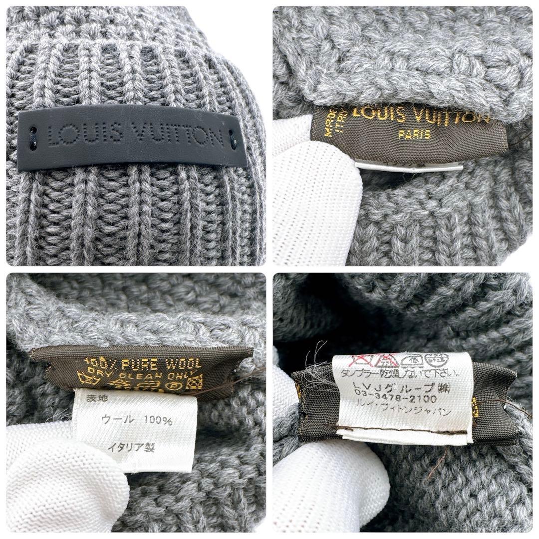 美品◇ルイヴィトン ダミエ ボネ ヘルシンキ ビーニー ニット帽 グレー