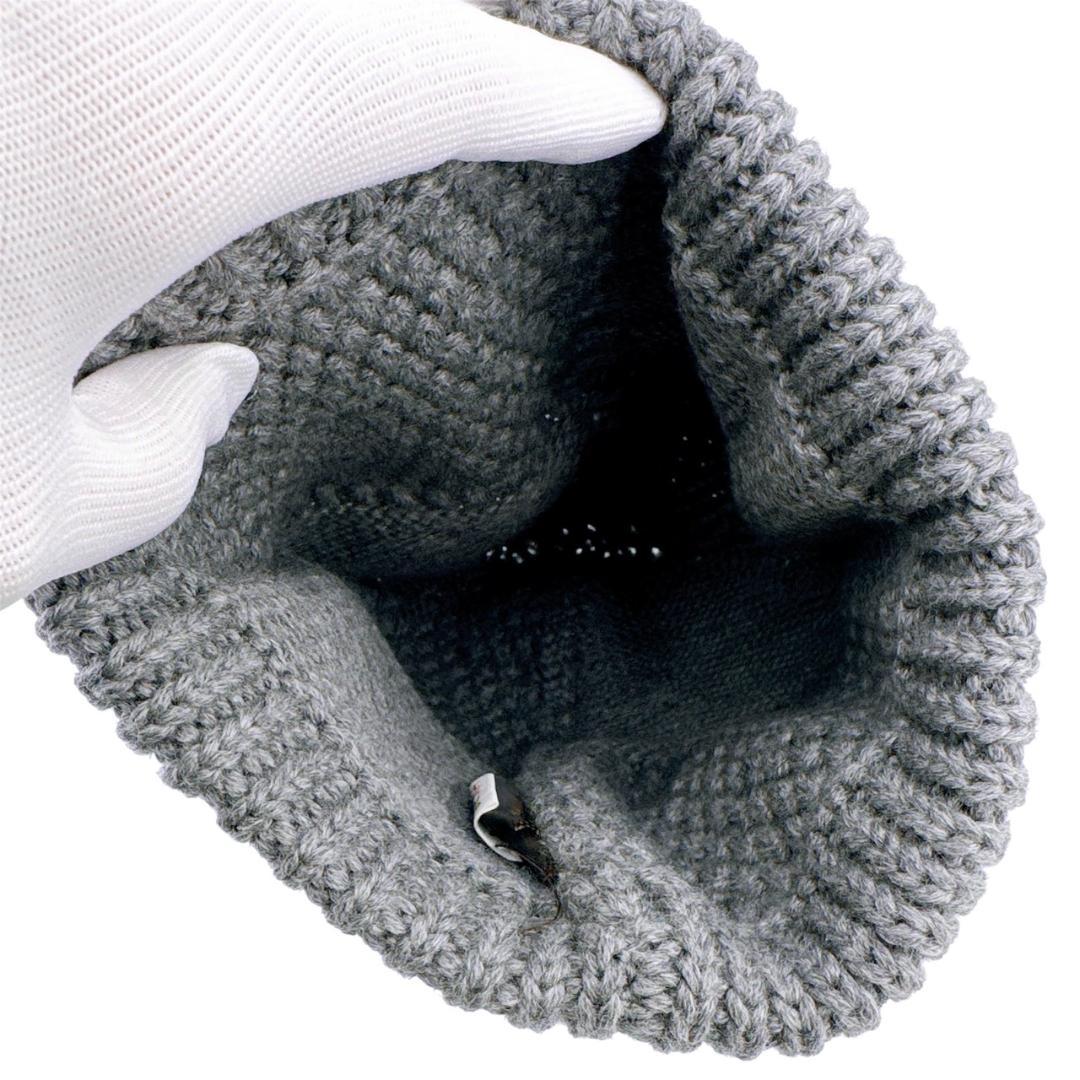 美品◇ルイヴィトン ダミエ ボネ ヘルシンキ ビーニー ニット帽 グレー