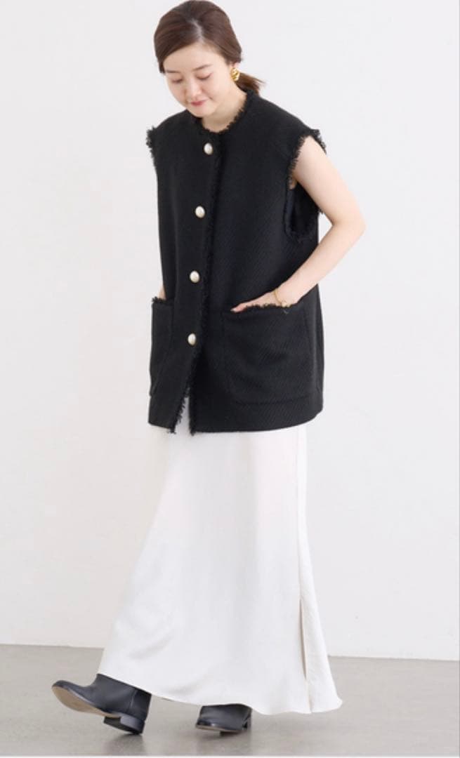 美品　IENA ツイードジレ　パールボタン