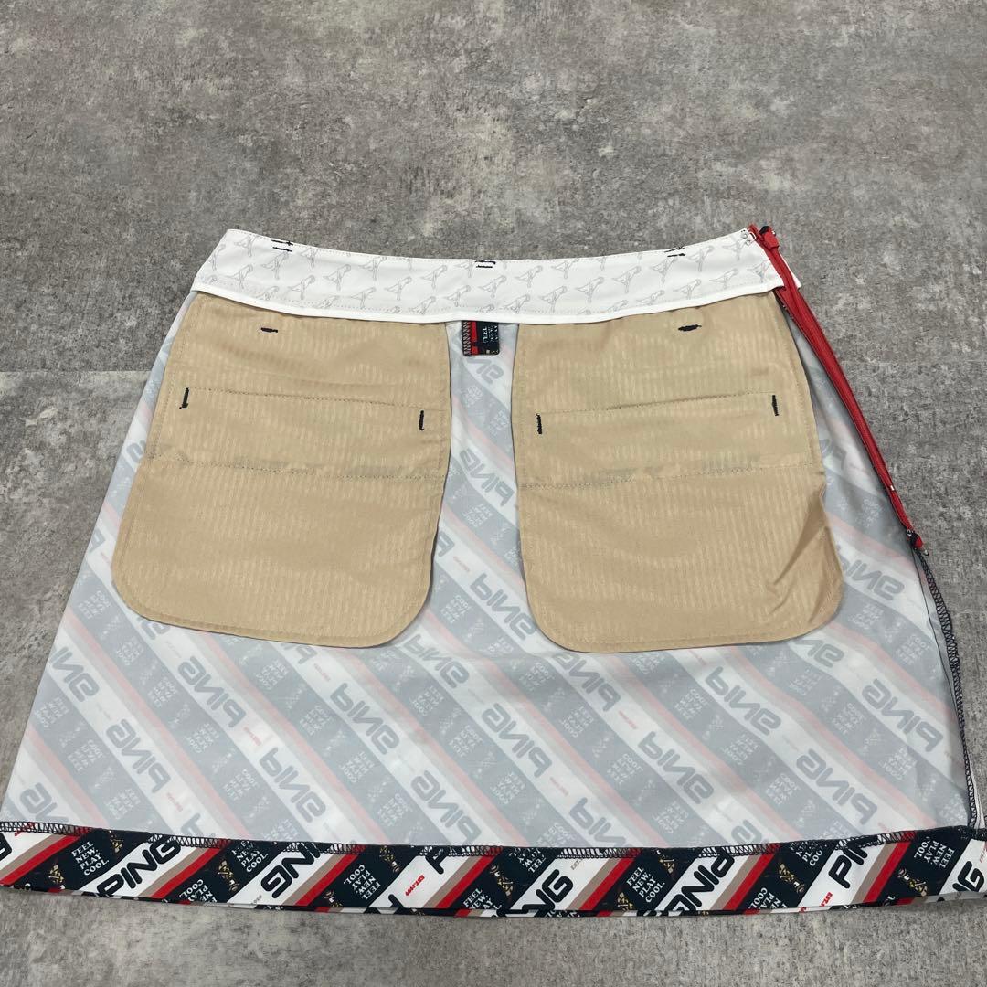 ■ PING ピン ゴルフウエア セットアップ 上下 総柄 ロゴ スカート S