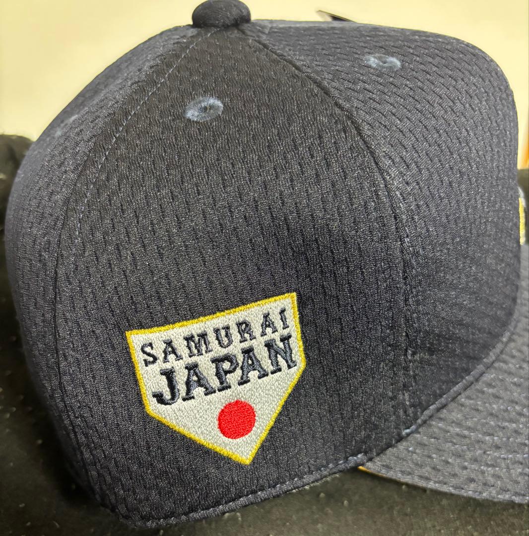 SAMURAI JAPAN 野球帽 ネイビー Jの刺繍