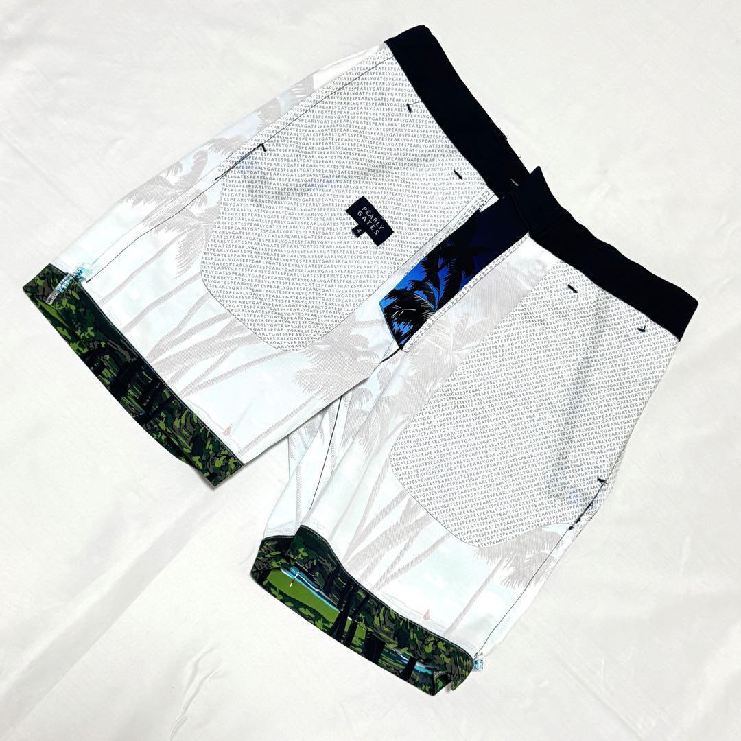 新品タグ付 パーリーゲイツ ゴルフパンツ 南国パーム柄 夏映え人気デザイン　4