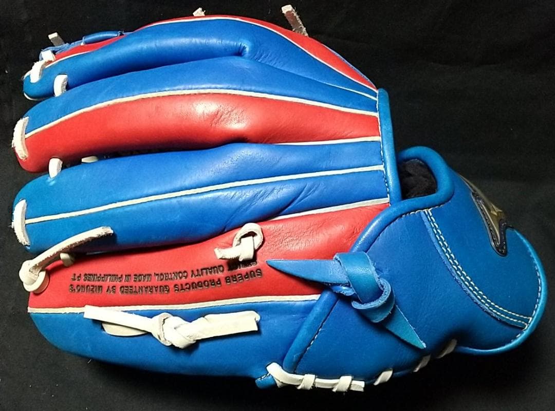 MIZUNO SELECT9 軟式オールラウンド用グローブ 青赤