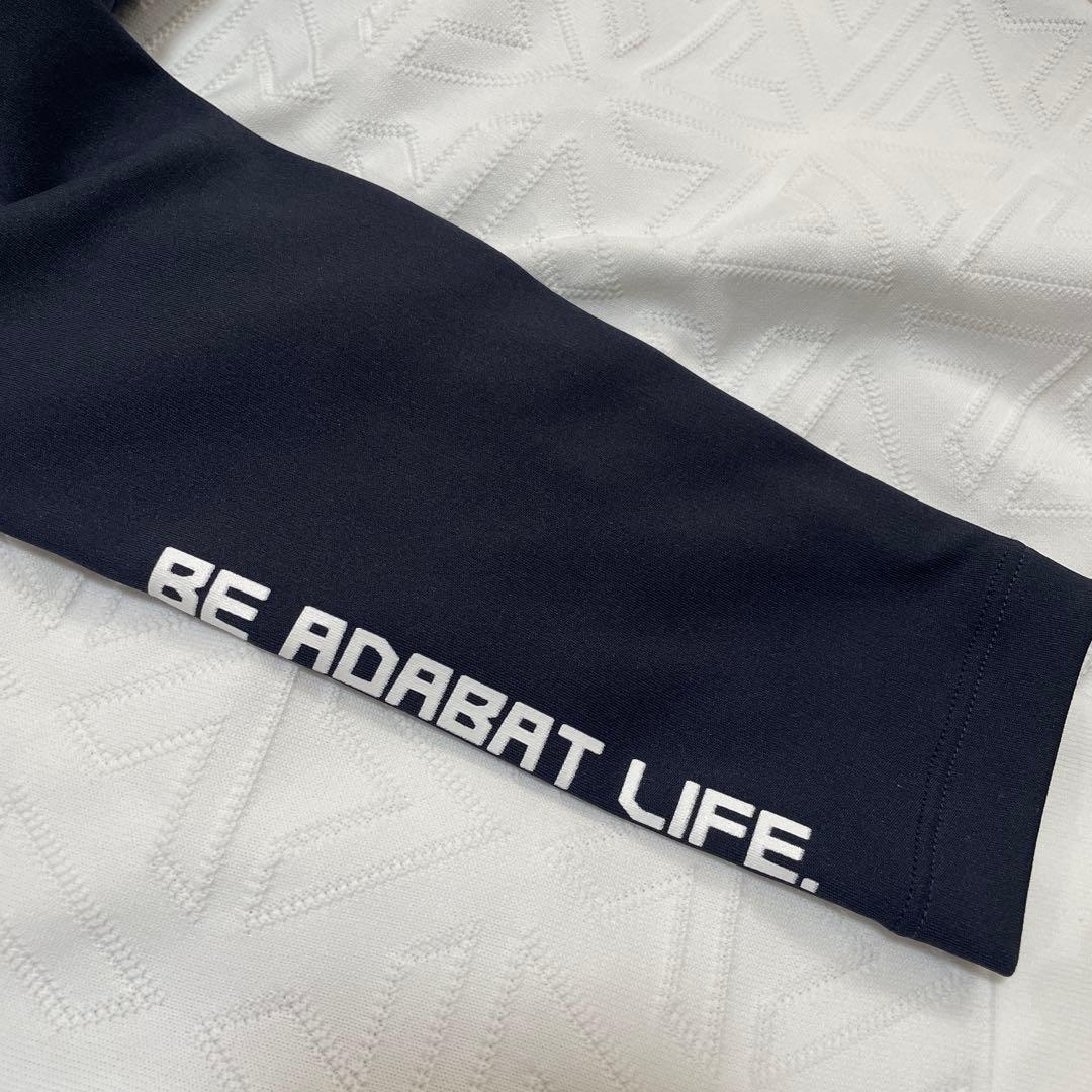 adabat ゴルフウェアセット　ロゴ入り長袖モックネックシャツ　パンツ　ベスト