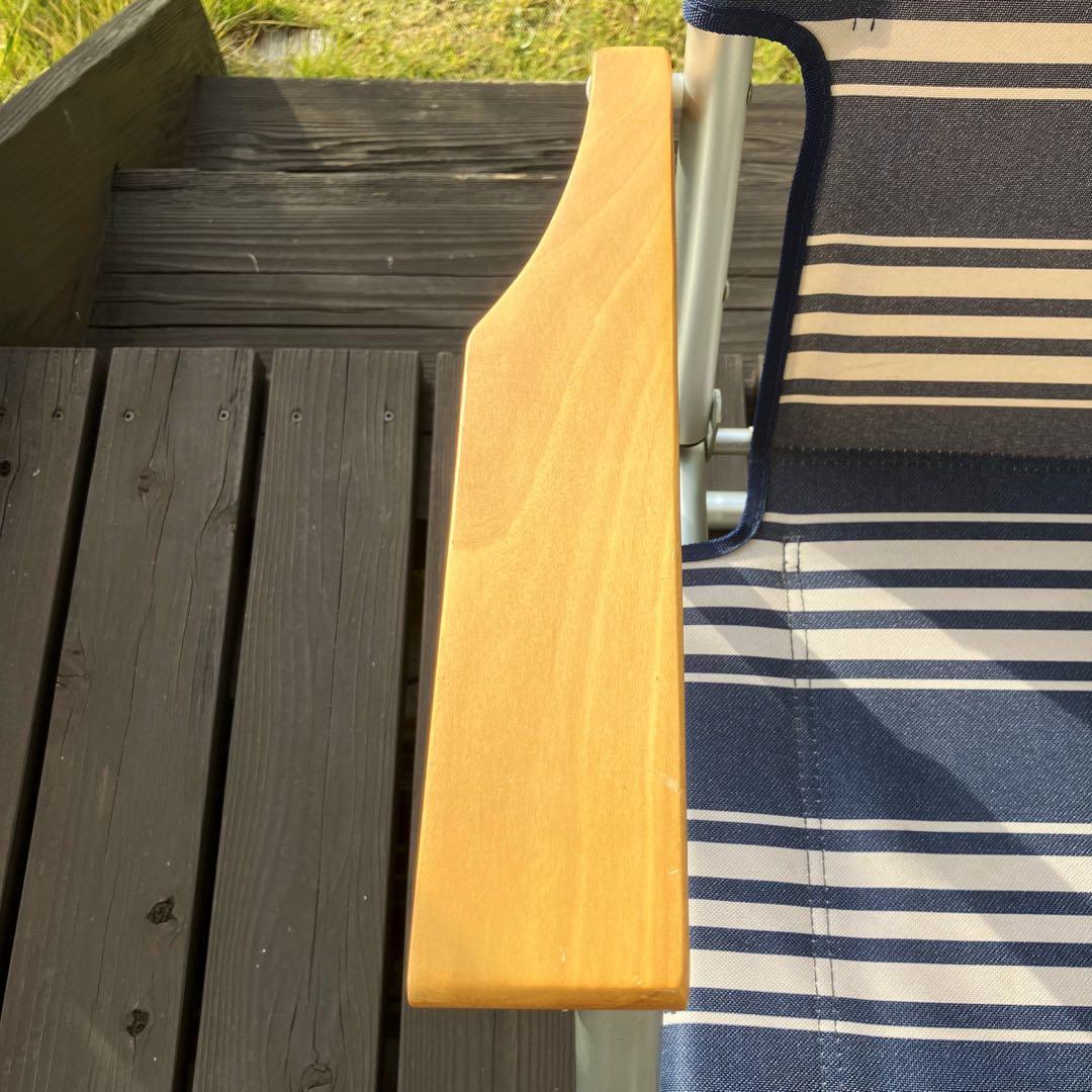 ⭐️美品⭐️coleman リラックス フォールディングベンチ 青×白 ストライプ