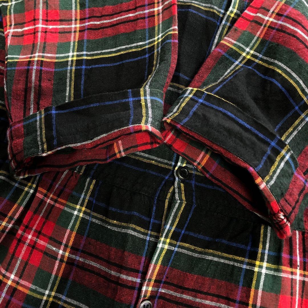 完売品✤ichi Antiquites︎ リネンタータンチェックワンピース