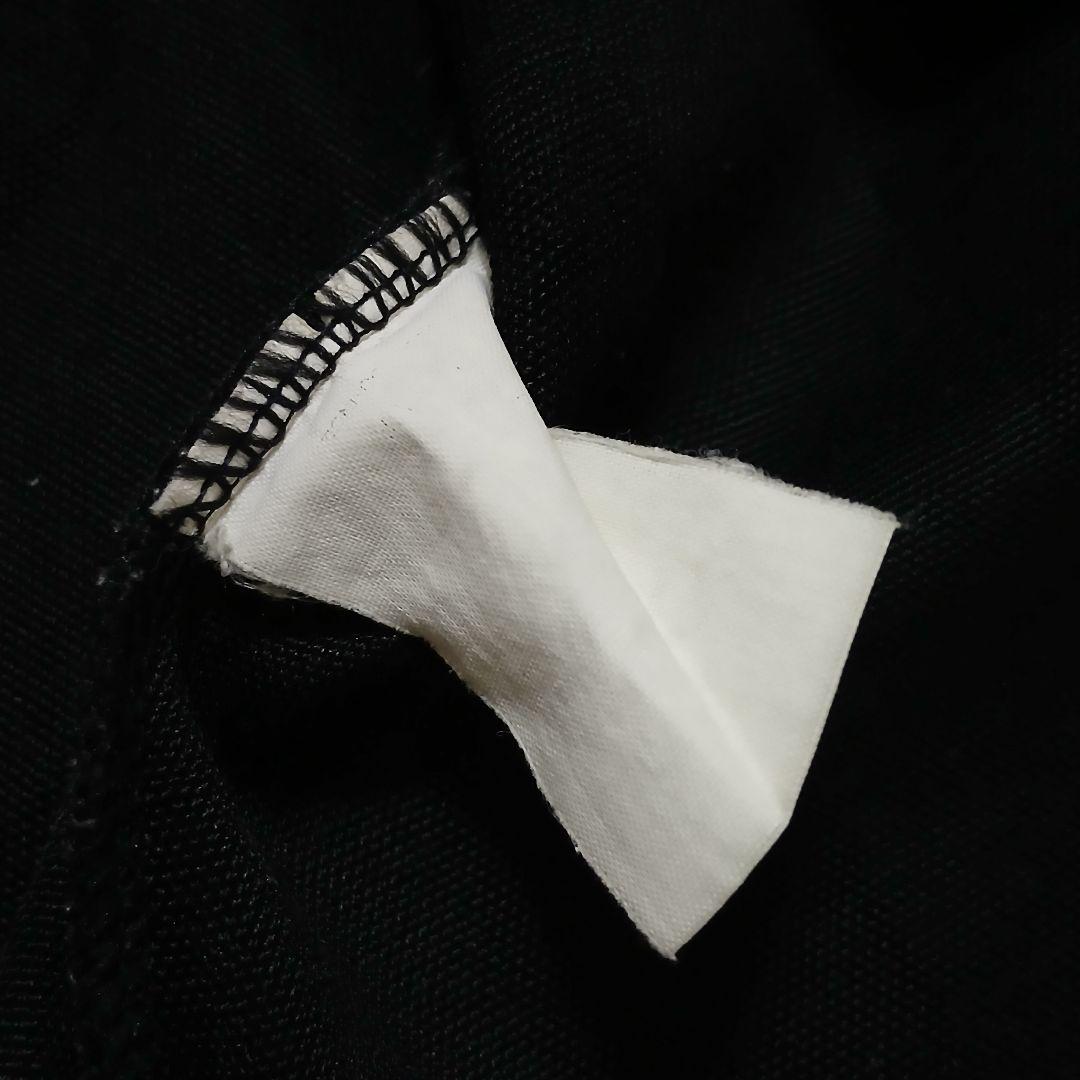 【美品/伊製】FENDI ストレッチカットソーシャツ シャドーロゴ ブラック