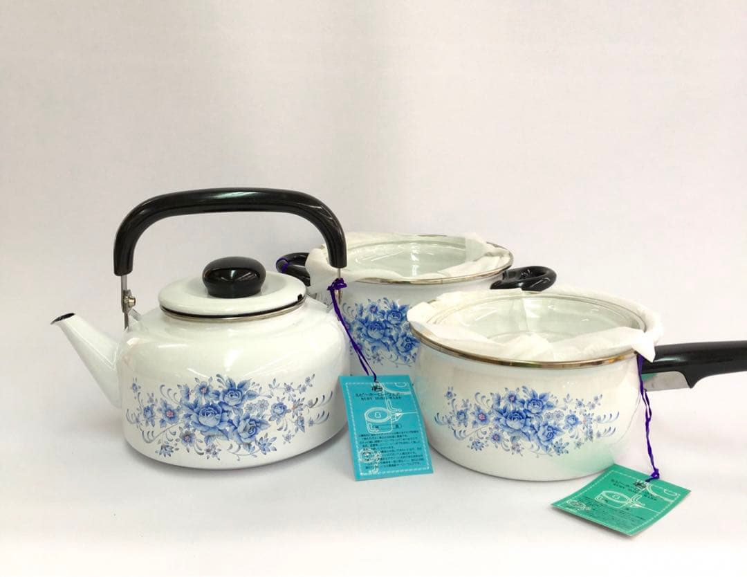 ルビー ホーローウェア 琺瑯鍋　両手鍋 片手鍋 やかん　ケトル