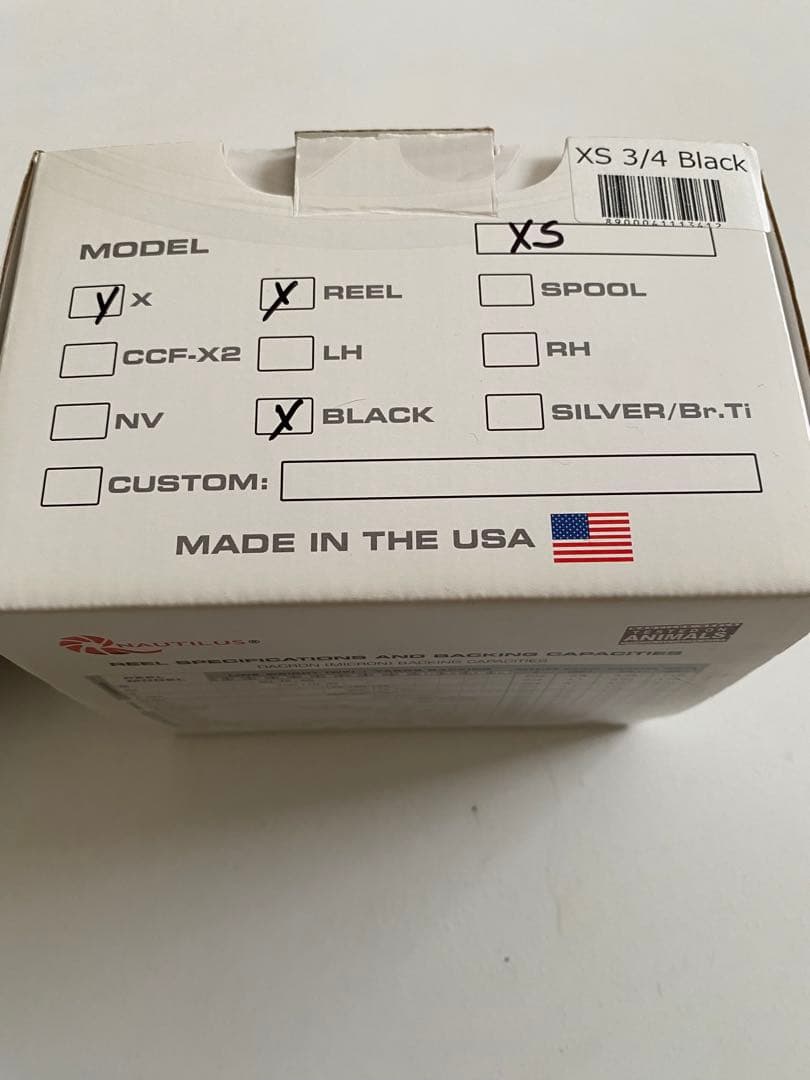 NAUTILUS XS 3/4 Black フライリール ノーティラス