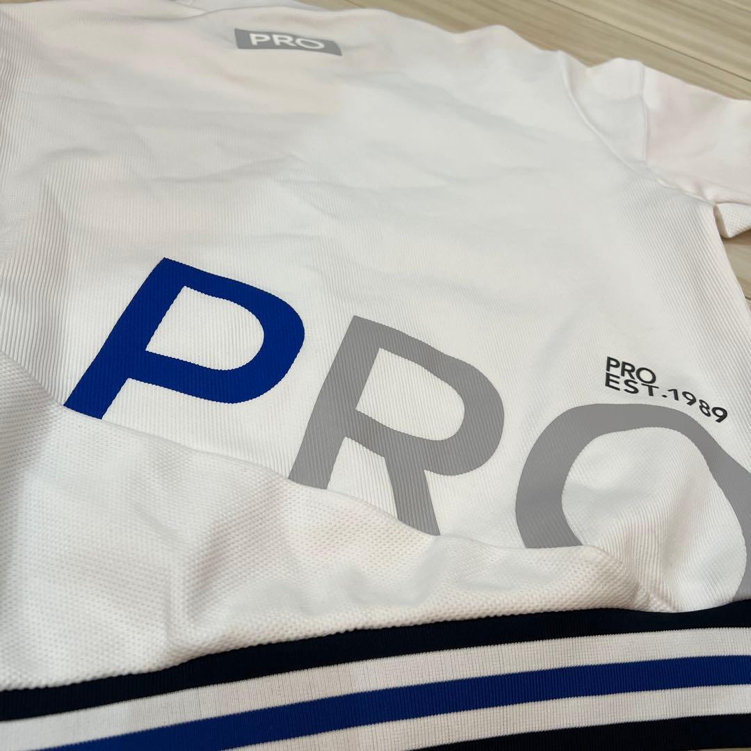 最新　半額以下　プロ仕様　パーリーゲイツ　ホワイト ストライプデザイン　サイズ0