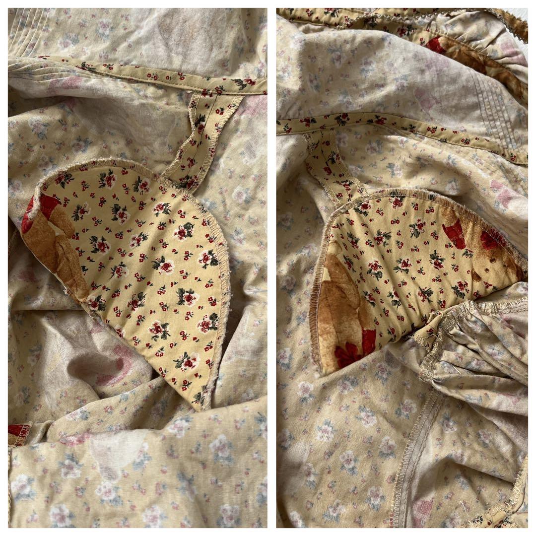 WONDERFUL WORLD　ロングワンピース　テディベア　プリーツ　フード付