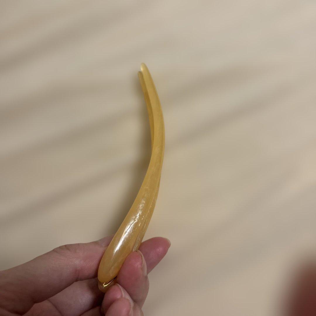 y*i様 黄色ヘアピン かんざし？とヘアゴム