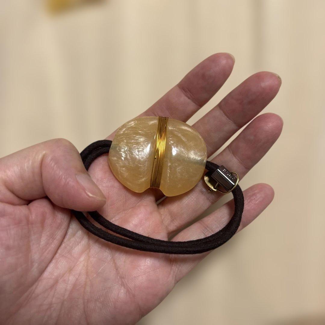 y*i様 黄色ヘアピン かんざし？とヘアゴム