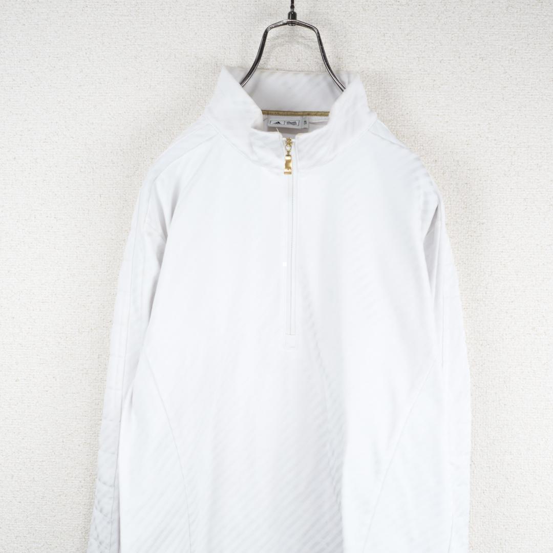 G8457*adidas アディダス☆ゴルフウェア☆プルオーバー☆白ホワイト