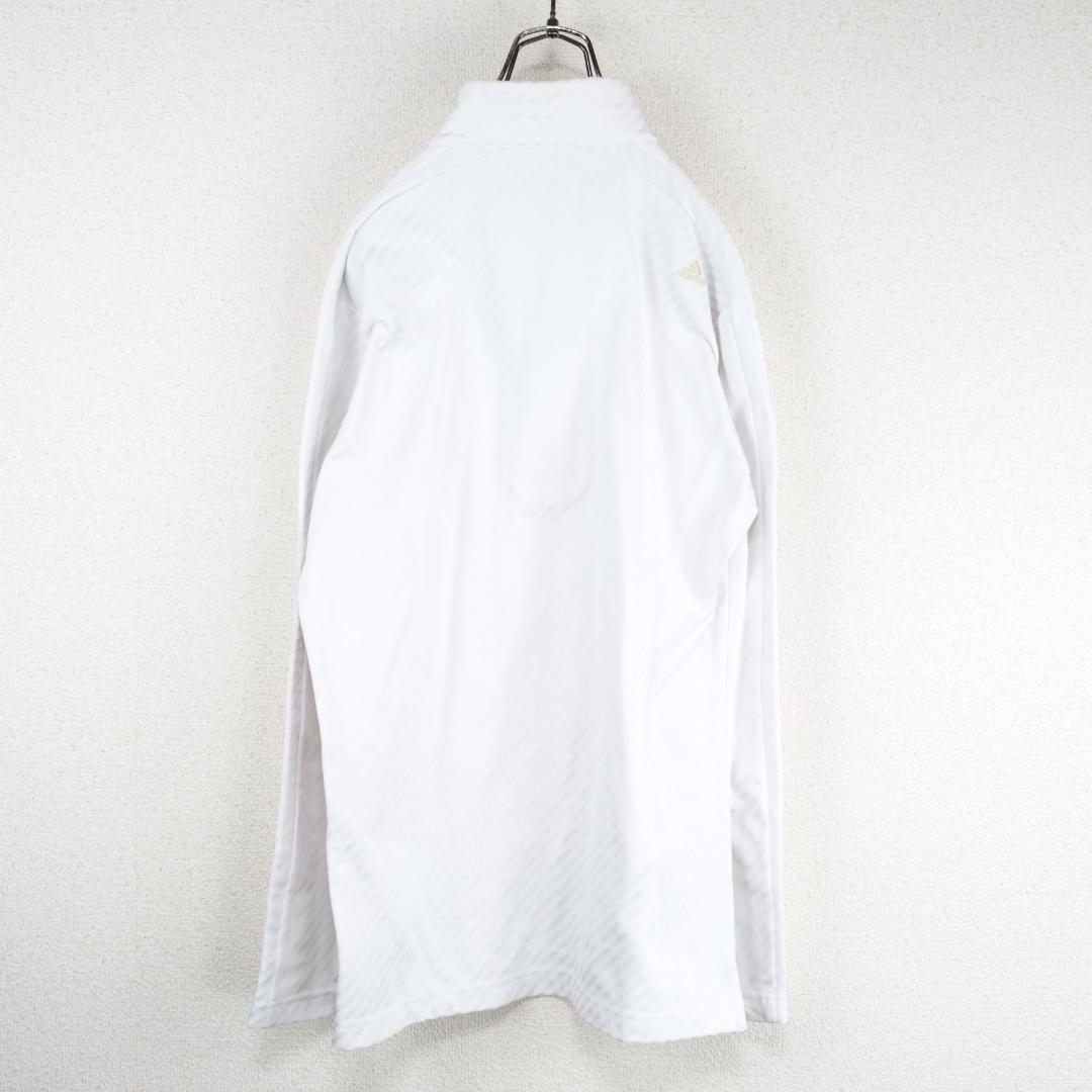 G8457*adidas アディダス☆ゴルフウェア☆プルオーバー☆白ホワイト