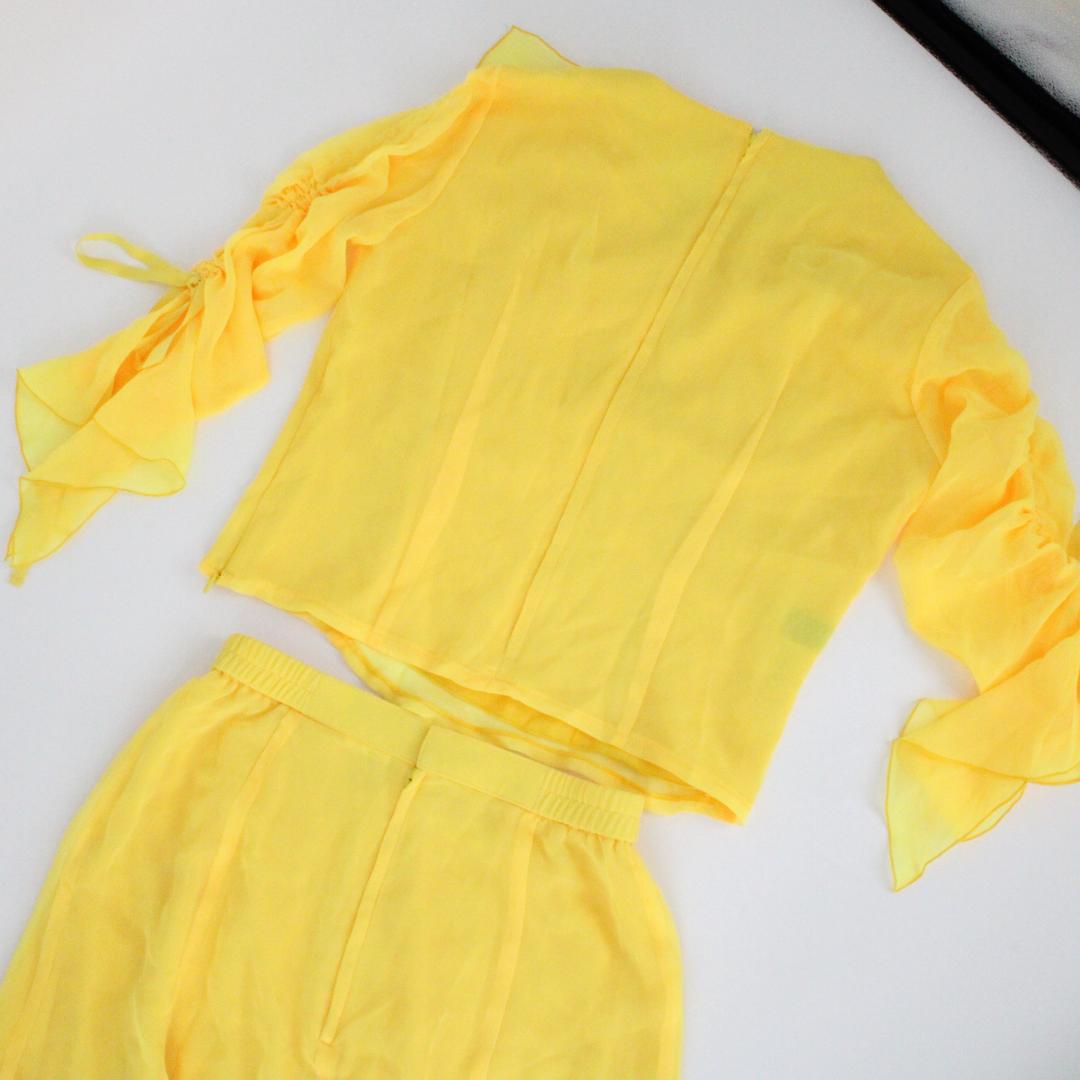 【美品 日本製 社交ダンス衣装 ツーピースセット】Sanline サンリーヌ