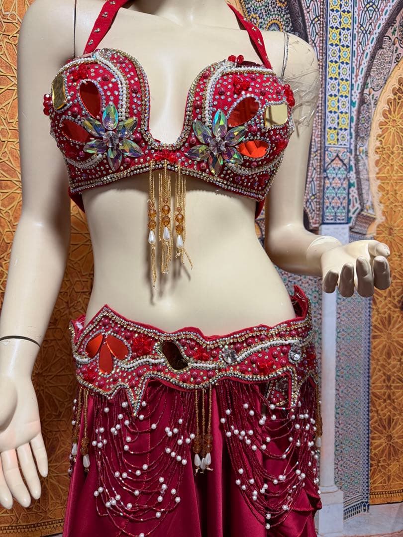 ベリーダンス衣装ブラ　ベルトyasser