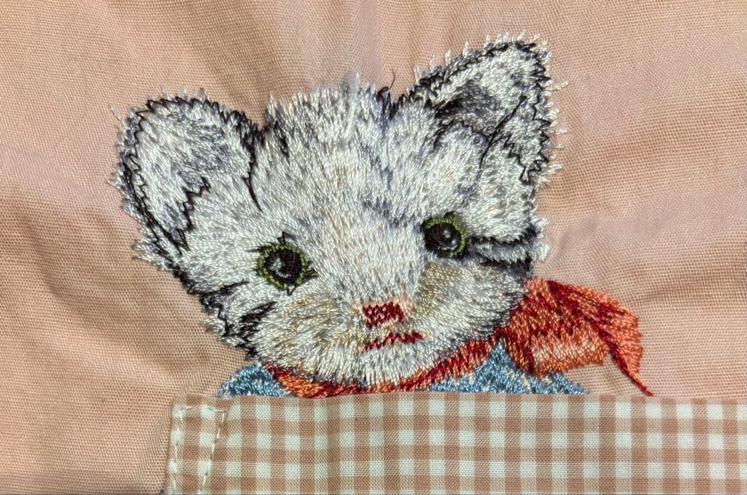 ピンクハウス☆カールヘルム　ジップアップジャケット　ねこ　うさぎ　刺繍　ピンク