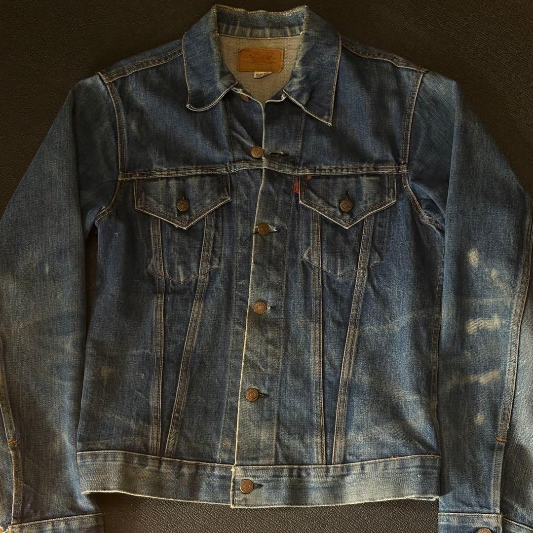 60s LEVI’S 70505 BIGE 色残り約7割 不均等V