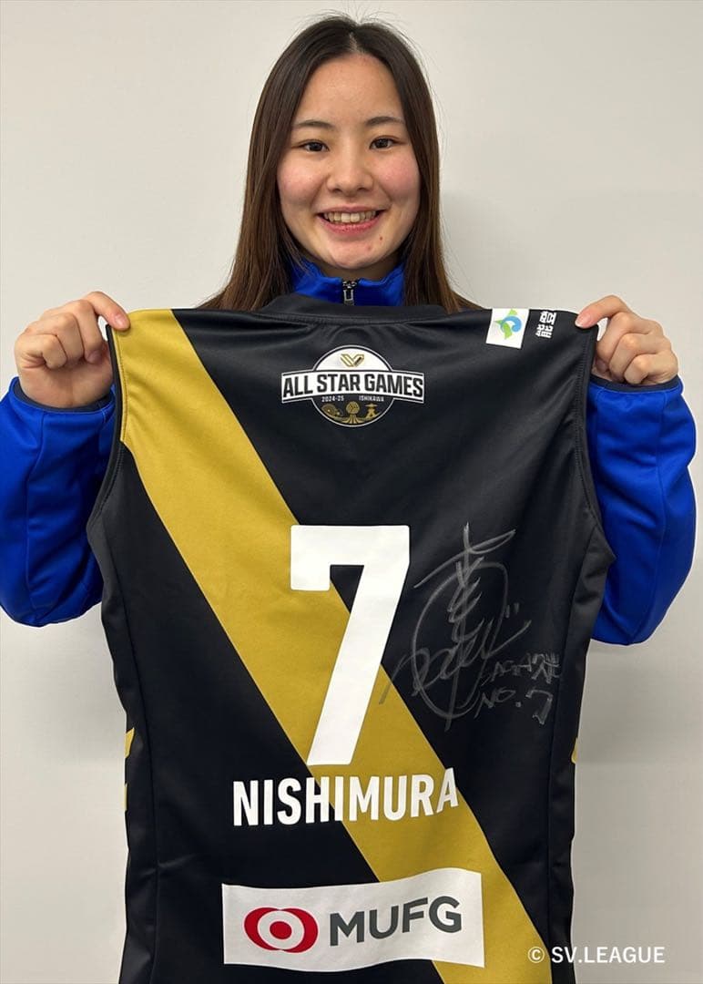 西村弥菜美 選手　実着用・直筆サイン入り　ユニフォーム