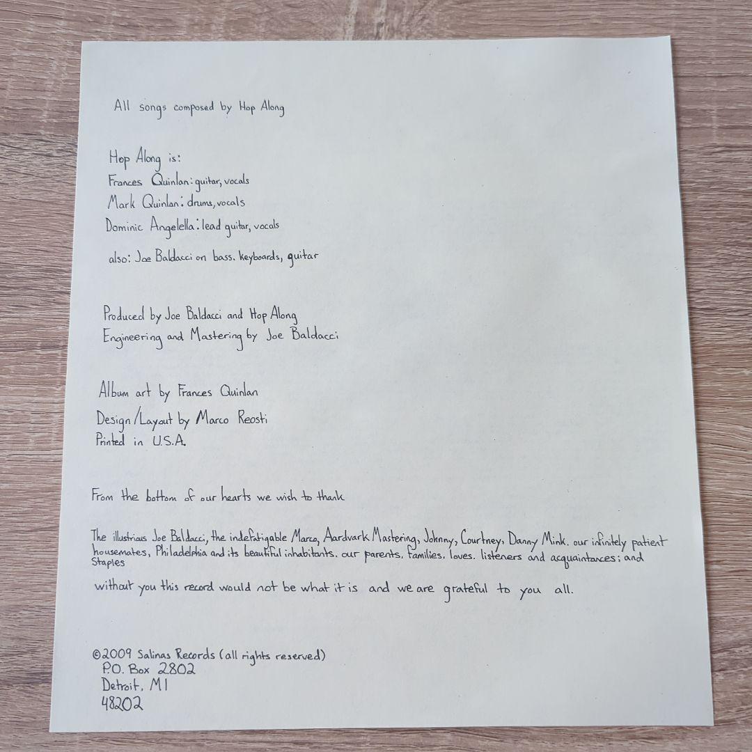 Hop Along \"Wretches\" 10インチ