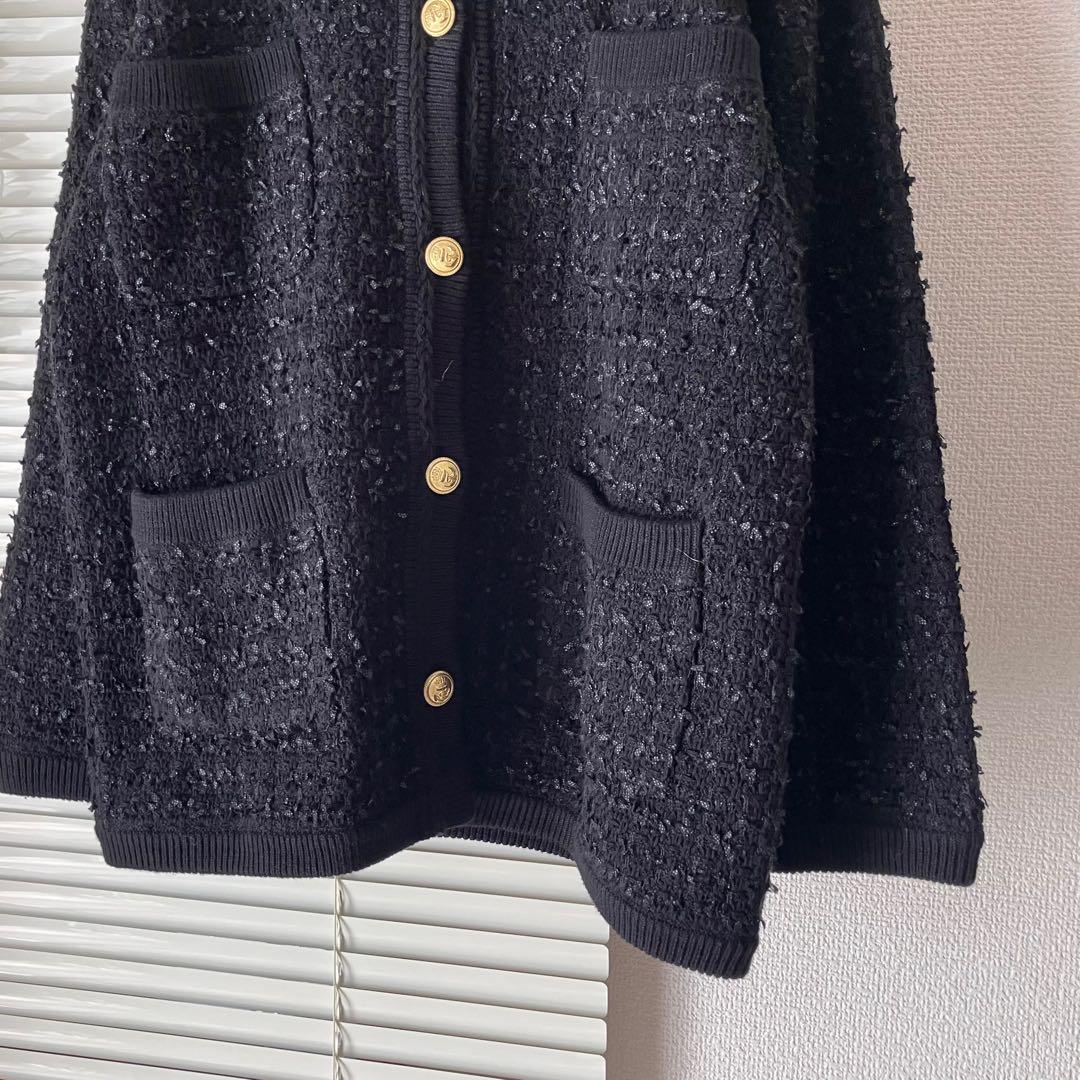 【新品同様】relume TWEEDYニットジャケット ツイード カーディガン