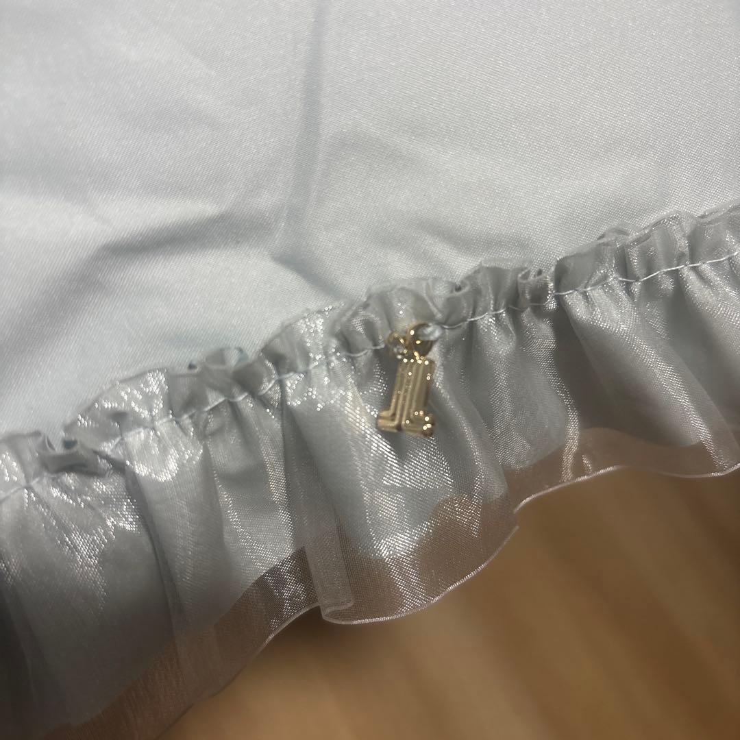 新品LANVIN en Bleu晴雨兼用折りたたみ傘 オーガンジーフリル