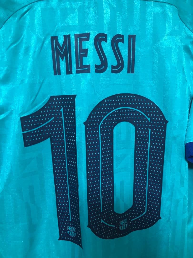 ク*デ様 [美品]バルセロナ19/20 3rd リオネル・メッシ CL仕様 Lサ