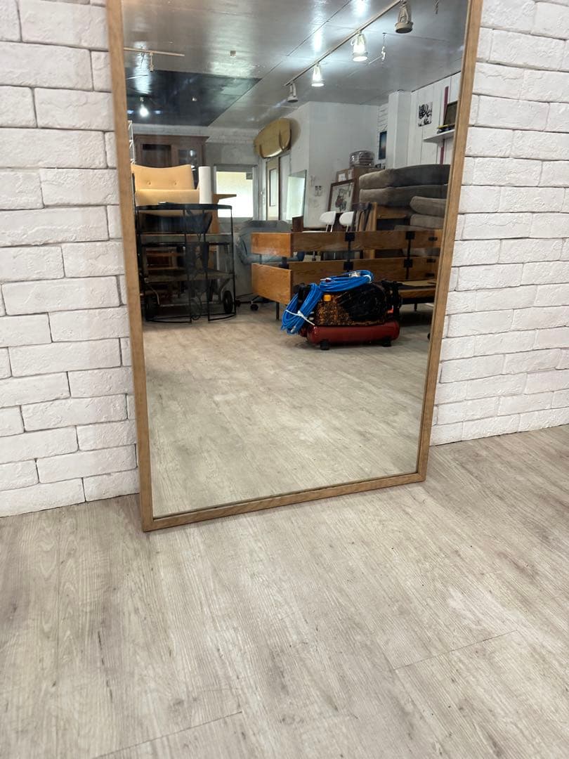 【Haneki 】IKEA イケア　ミラー　鏡　木製　フレーム　姿見