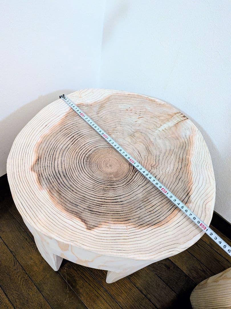 丸太スツール　丸太サイドテーブル　スギ