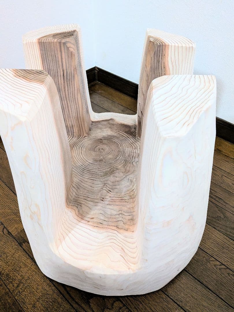 丸太スツール　丸太サイドテーブル　スギ