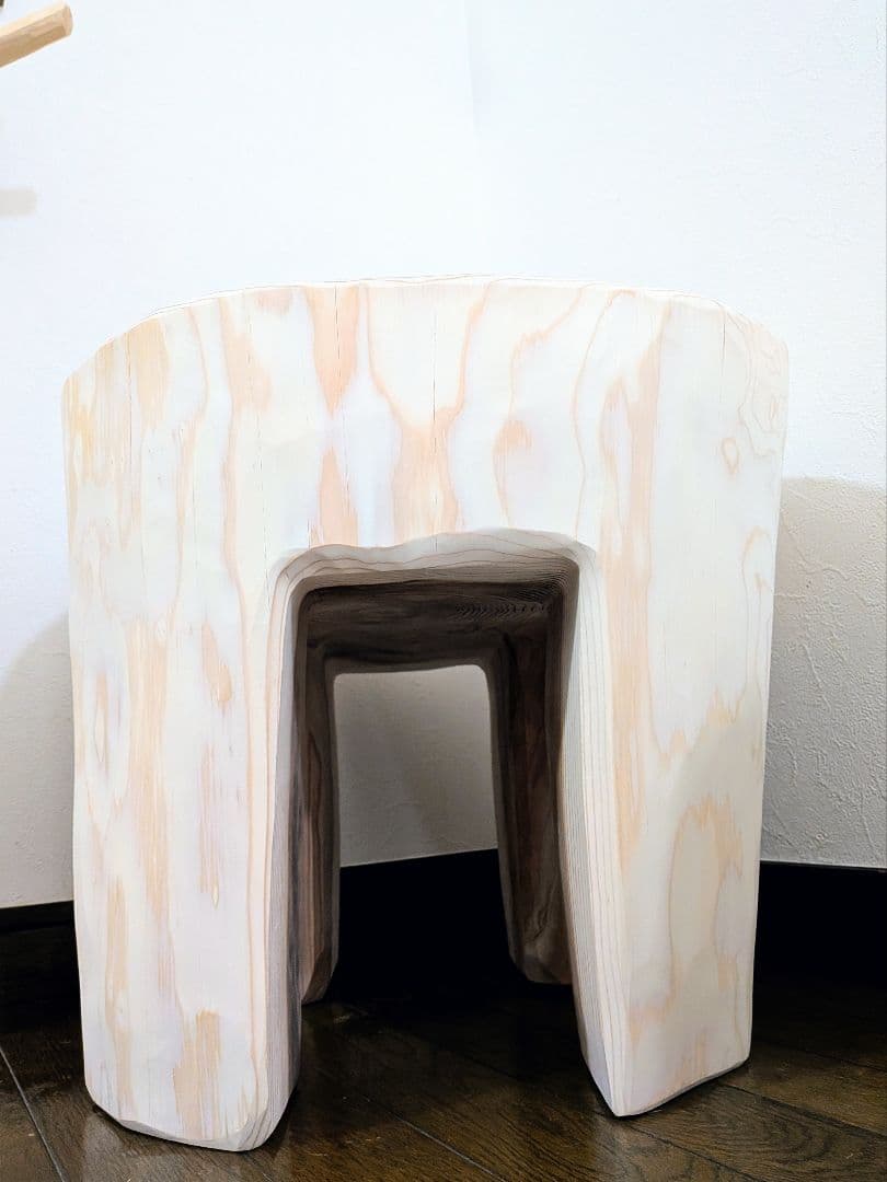 丸太スツール　丸太サイドテーブル　スギ