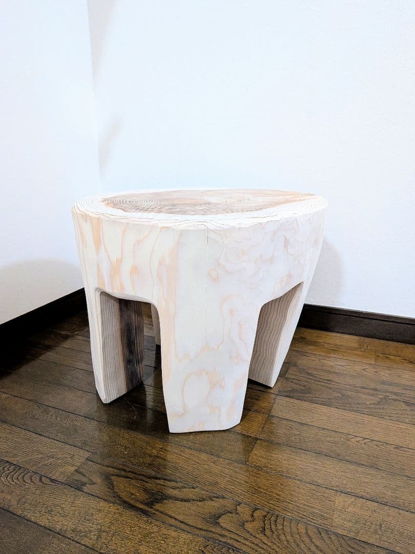 丸太スツール　丸太サイドテーブル　スギ