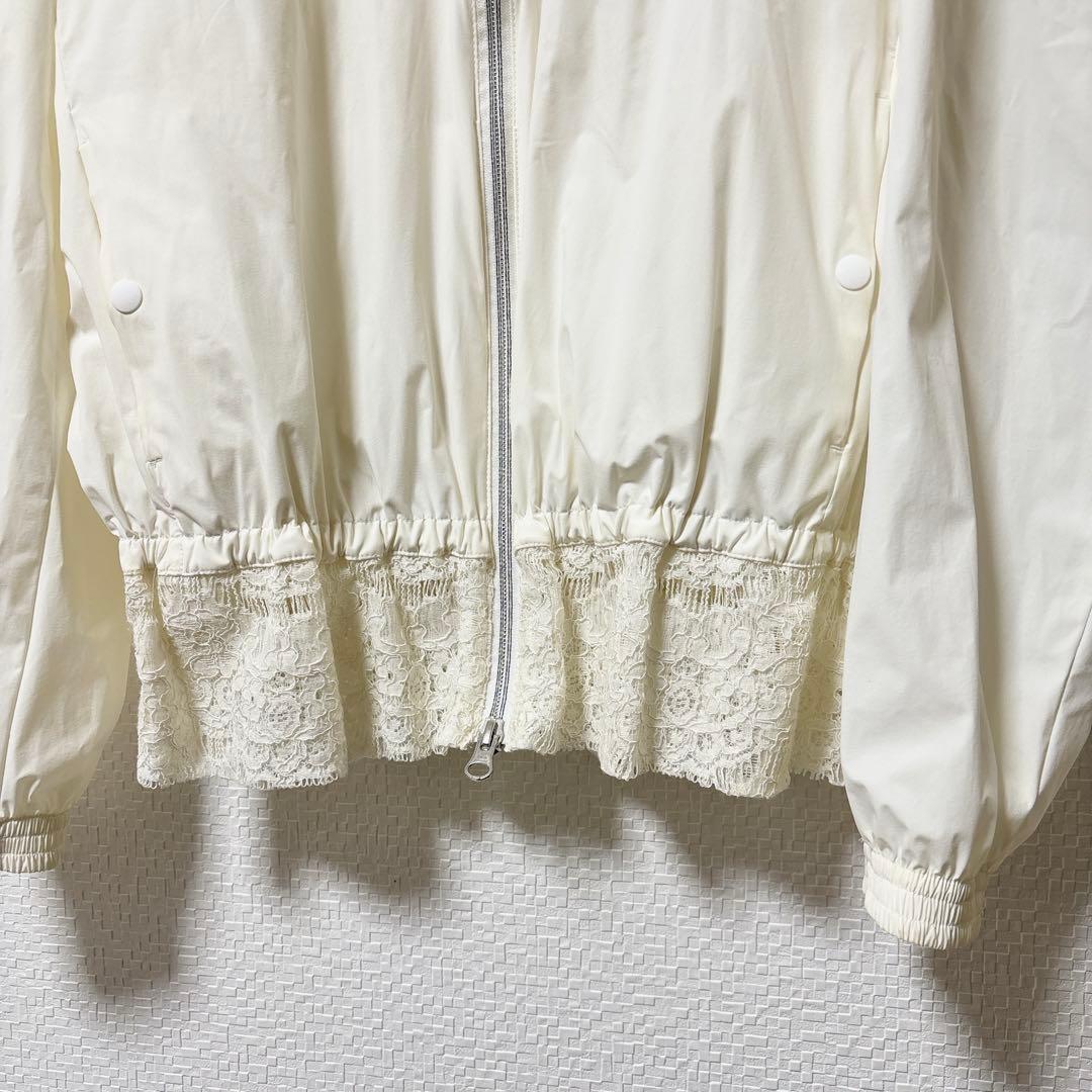 【美品】マスターバニーエディション レース 切替 ブルゾン ゴルフウェア 白 1