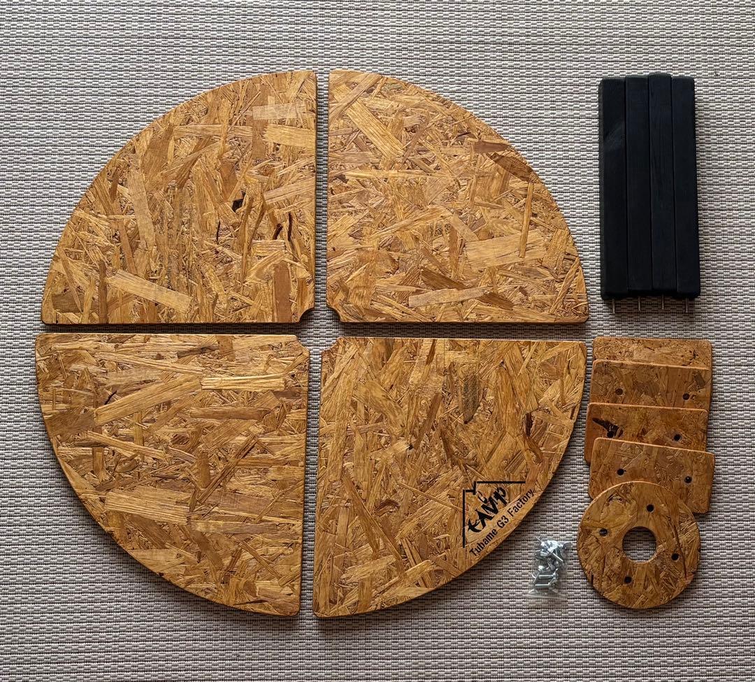 分割円卓80 チークニス仕上げ　SRT80t