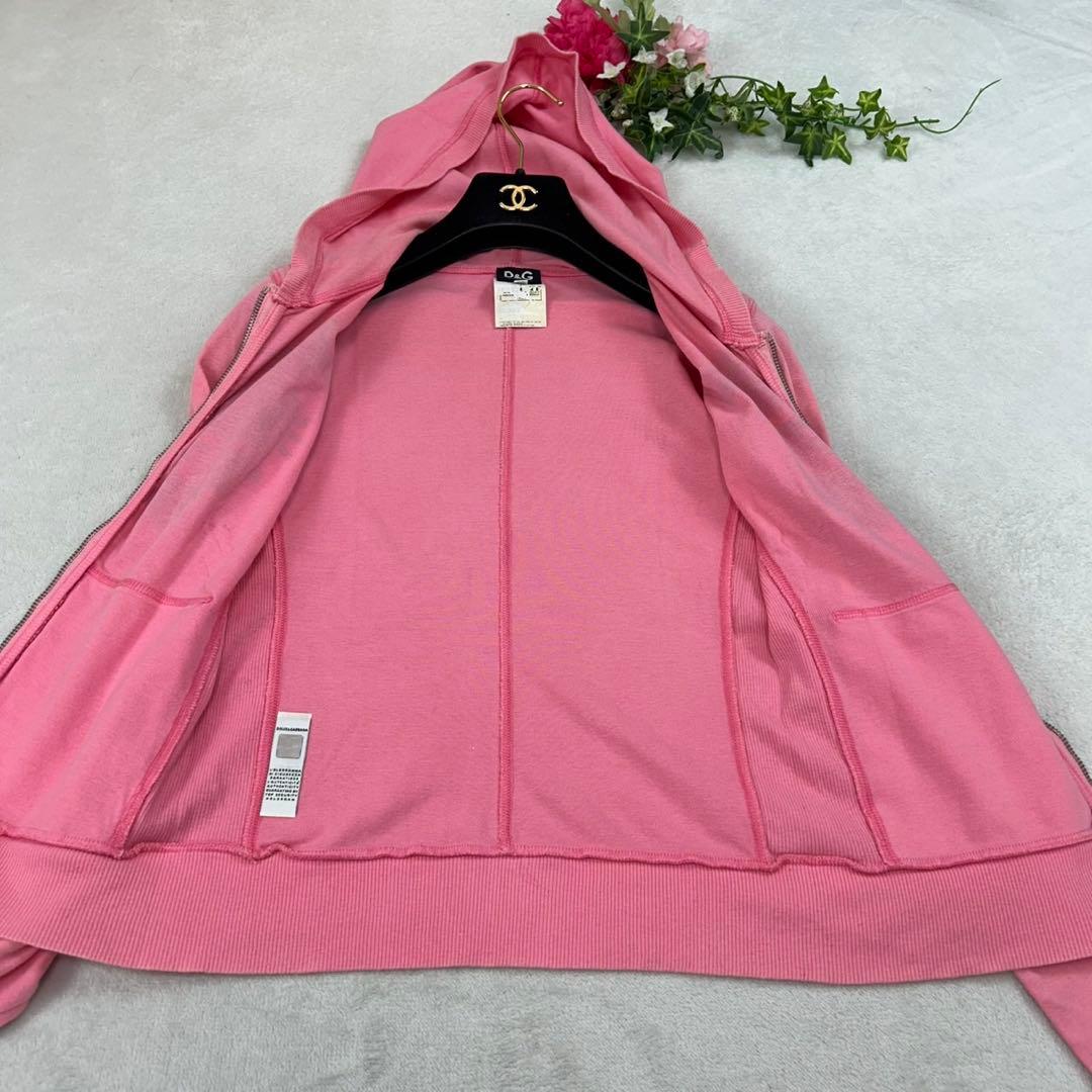K519 S ドルチェアンドガッバーナ Y2K パーカー ピンク レディース
