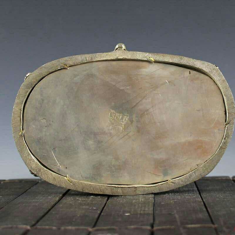 美品銅器  純銅  鹿頭台座羅漢仏像  工芸品  置物9