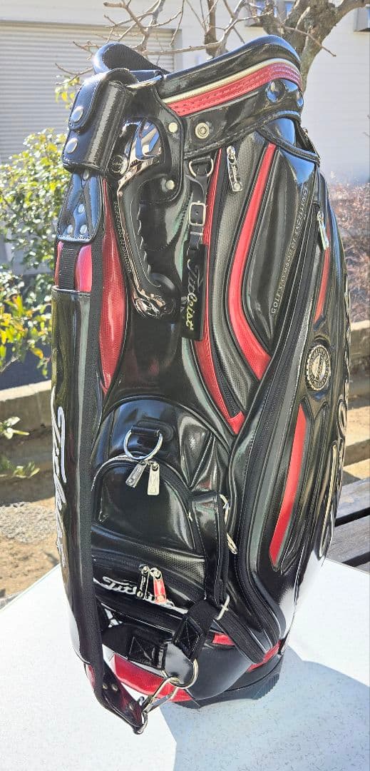 Titleist 9.5型3点式エナメルキャディバッグ&3点ヘッドカバーセット