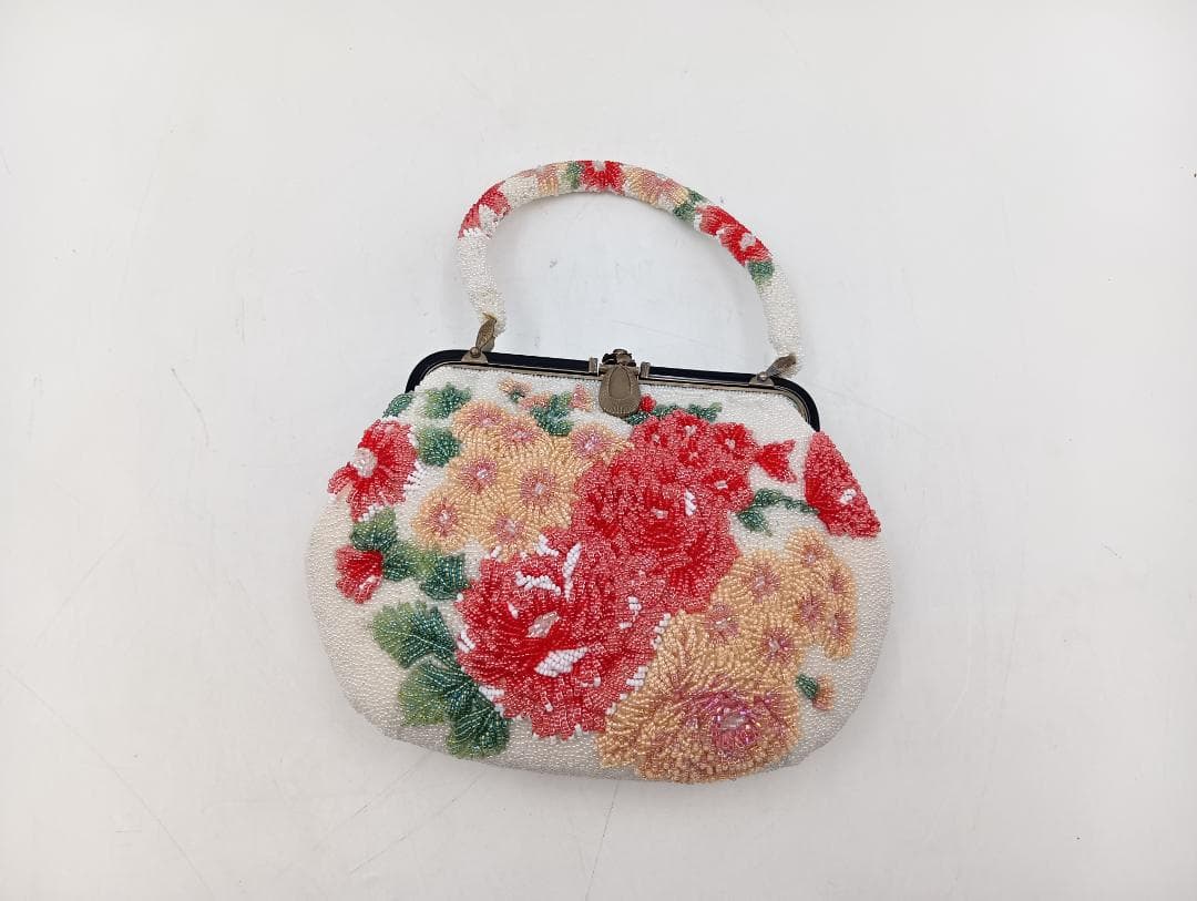 和装小物 かばん 草履23.5㎝ セット ビーズ 着物 成人式 振袖